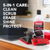 Weiman Glass Cooktop Cleaner Kit - Remove Burned on Food, Grease & Grime and Polish Stovetop, Ceramic & Induction, Streak Free, Cleaning Supplies, 20 Oz, Scrubbing Pad, Razor Scraper view 2