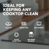 Weiman Glass Cooktop Cleaner Kit - Remove Burned on Food, Grease & Grime and Polish Stovetop, Ceramic & Induction, Streak Free, Cleaning Supplies, 20 Oz, Scrubbing Pad, Razor Scraper view 4