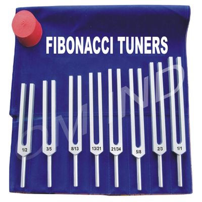 Om Industries Fibonacci Tunning Fork Set Of 8, Tuning Forks with Activator & Pouch,Sound Therapy