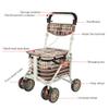 Heavy Duty Shopping Cart with Seat, 4 Wheels Medical Walking Aids Foldable, Drive Rollator Walker Lightweight Quality Aluminum Alloy Frame, Used for Seniors Walking, A view 4
