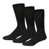 3 Pairs of Womens Neuropathy Diabetic Extra Stretchy Cotton Crew Socks (Shoe Size 6-12, Black) view 1