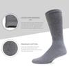 3 Pairs of Womens Neuropathy Diabetic Extra Stretchy Cotton Crew Socks (Shoe Size 6-12, Black) view 4