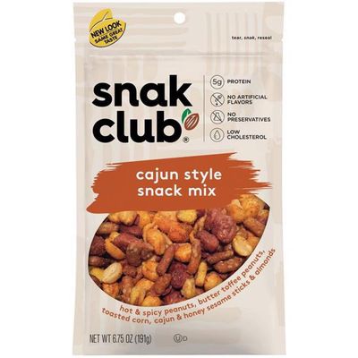 Snak Club All Natural Cajun Style Snack Mix, 6.75-Ounce Resealable Bag