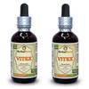 Vitex (Vitex Agnus-Castus) Tincture, Organic Dried Berries Liquid Extract (Brand Name: HerbalTerra, Proudly Made in USA) 2x2 fl.oz (2x60 ml) view 1