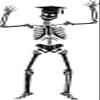 1/4 Sheet - Black Graduation Skeleton Birthday - D24371-2D Edible Cake/Cupcake Party Topper - D24371 view 1