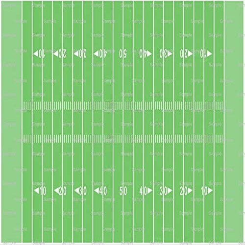 1/2 Sheet - Green Football Field Birthday - D6501 - 2D Edible Cake/Cupcake Party Topper
