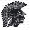 1/2 Sheet - Black Spartan / Trojan Mascot Birthday - D849 - 2D Edible Cake/Cupcake Party Topper view 1