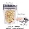 100PCS Resealable Smell Proof Bags with Clear Front Window, Zip Lock Stand Up Aluminum Foil Bags Mylar Food Storage Bags Pouch for Dry Food, Snack, Jewelry, Electronics8x12+4inch view 2