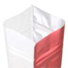 100pcs Frosted Clear Window Stand Up Colored Metallic Foil Resealable Zipper Seal Bags (Red, Standup | 2oz) view 3