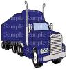 1/2 Sheet - Blue Semi Trucker Birthday - D24398-2D Edible Cake/Cupcake Party Topper - D24398 view 1