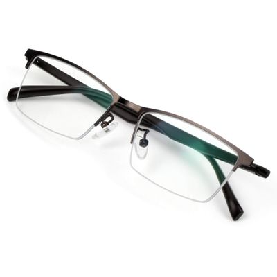 VisionGlobal Blue Light Blocking Glasses for Women/Men, Anti Eyestrain, Computer Reading, TV Glasses, Stylish Square Frame, Anti Glare (Brown, 1.50 Magnification)