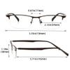 VisionGlobal Blue Light Blocking Glasses for Women/Men, Anti Eyestrain, Computer Reading, TV Glasses, Stylish Square Frame, Anti Glare (Brown, 1.50 Magnification) view 3