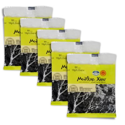 5 Bag Chios Pure Natural Gum Mastic Mastixa Xiou Mastiha Mastix Unique Product With Many Beneficial Qualities Used In Beverages & Bakerys & Cooking (1.76 oz / 50 gm)