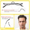 KoKoBin Half Reading Glasses - 2 Pairs Half Rim Metal Frame Glasses Spring Hinge Readers for Men and Women, Black+Gunmetal 2.00 view 4