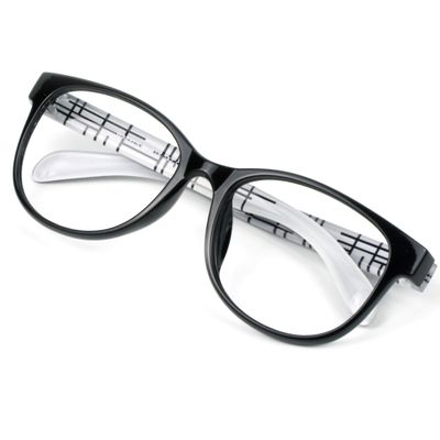 VisionGlobal Blue Light Blocking Glasses for Women/Men, Anti Eyestrain, Computer Reading, TV Glasses, Stylish Square Frame, Anti Glare (Black, +0.50 Magnification)