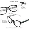 VisionGlobal Blue Light Blocking Glasses for Women/Men, Anti Eyestrain, Computer Reading, TV Glasses, Stylish Square Frame, Anti Glare (Black, +0.50 Magnification) view 2