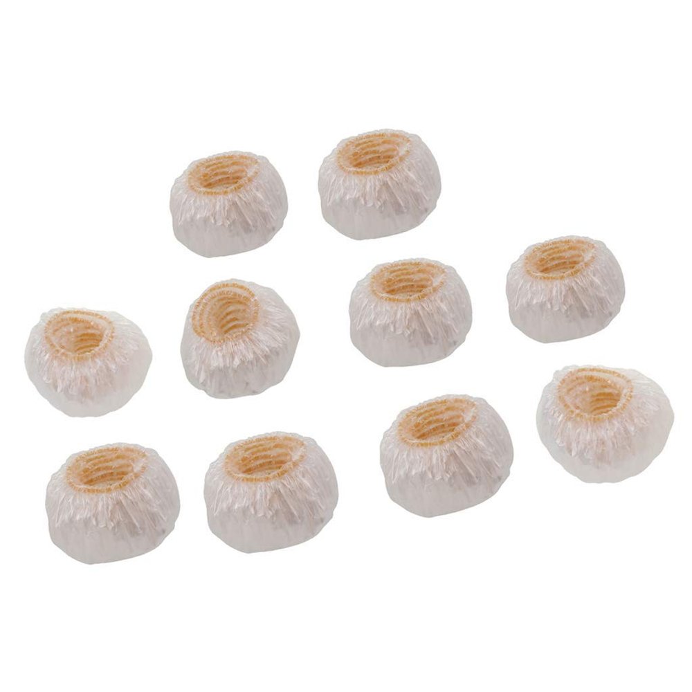 100pcs Ear Caps Plastic Disposable Ear Covers Waterproof Elastic Protection Baby Shower Hair Treatment Ear Cover Cap Earmuffs - Clear