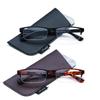 2 Pack Semi-Rimless Reaing Glasses Stylish Look Light Weight with Carring Pouches view 1