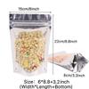 100PCS Resealable Smell Proof Bags with Clear Front Window, Zipper Stand Up Aluminum Foil Bags Mylar Food Storage Bags Pouch for Dry Food, Snack, Jewelry, Electronics(6x8.8+3.2inch) view 2