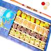 Ghasitaram Gifts Rakhi Gifts for Brothers Rakhi Sweets - Ghasitaram Gifts - Assorted Exotic Mix Sweets 800 GMS with Beads Rakhi view 1