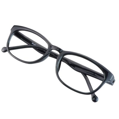 VisionGlobal Blue Light Blocking Glasses for Women/Men, Anti Eyestrain, Computer Reading, TV Glasses, Stylish Square Frame, Anti Glare (Black, + 1.75 Magnification)