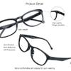 VisionGlobal Blue Light Blocking Glasses for Women/Men, Anti Eyestrain, Computer Reading, TV Glasses, Stylish Square Frame, Anti Glare (Black, + 1.75 Magnification) view 2