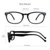 VisionGlobal Blue Light Blocking Glasses for Women/Men, Anti Eyestrain, Computer Reading, TV Glasses, Stylish Square Frame, Anti Glare (Black, + 1.75 Magnification) view 3