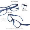 VisionGlobal Blue Light Blocking Glasses for Women/Men, Anti Eyestrain, Computer Reading, TV Glasses, Stylish Square Frame, Anti Glare (Blue, + 1.00 Magnification) view 2