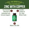 Zinc with Copper + Whole Food Blend of 25 Vegetables and Fruits for Max Absorption. Immune Support Supplement Capsules. Two Essential Minerals for Immunity. Zinc Vitamin Pills for Men and Women. view 2