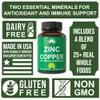Zinc with Copper + Whole Food Blend of 25 Vegetables and Fruits for Max Absorption. Immune Support Supplement Capsules. Two Essential Minerals for Immunity. Zinc Vitamin Pills for Men and Women. view 3