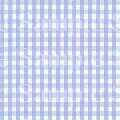 1/2 Sheet - Baby Blue Gingham Checker Print Birthday - D24406-2D Edible Cake/Cupcake Party Topper - D24406