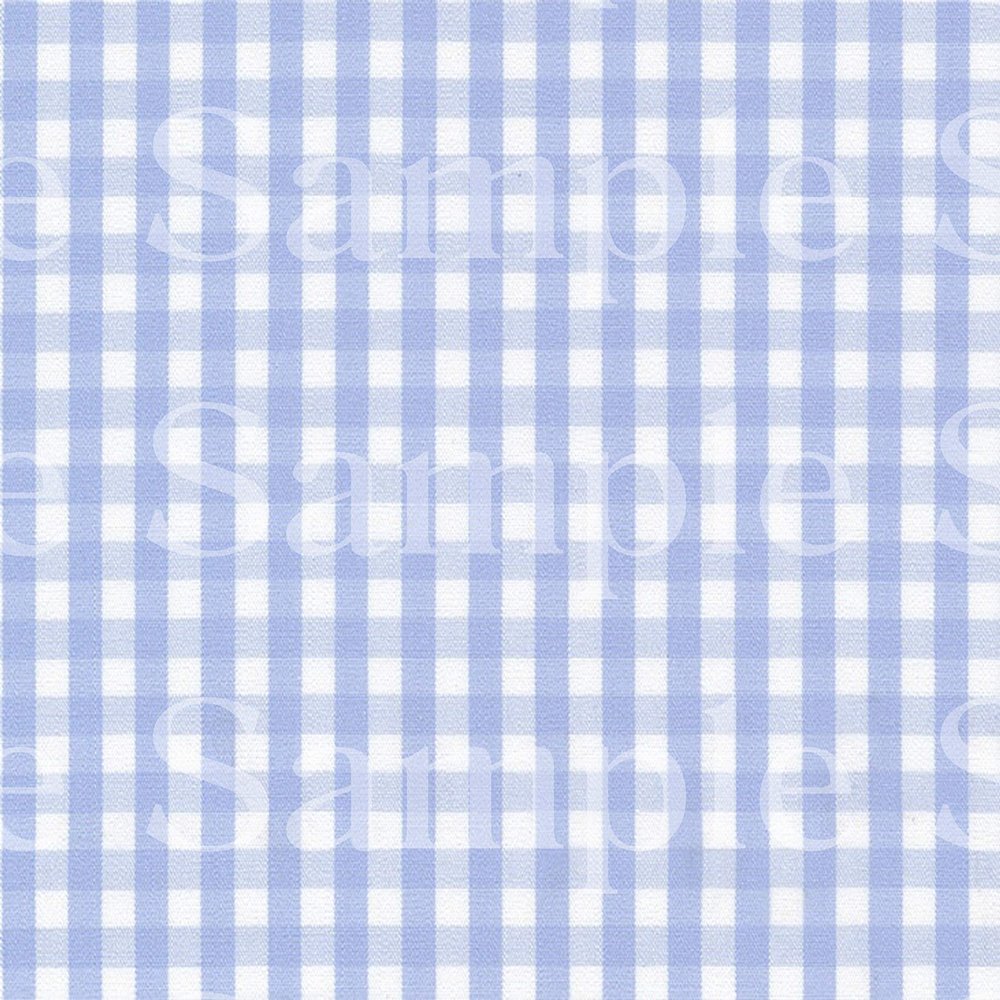 1/2 Sheet - Baby Blue Gingham Checker Print Birthday - D24406-2D Edible Cake/Cupcake Party Topper - D24406