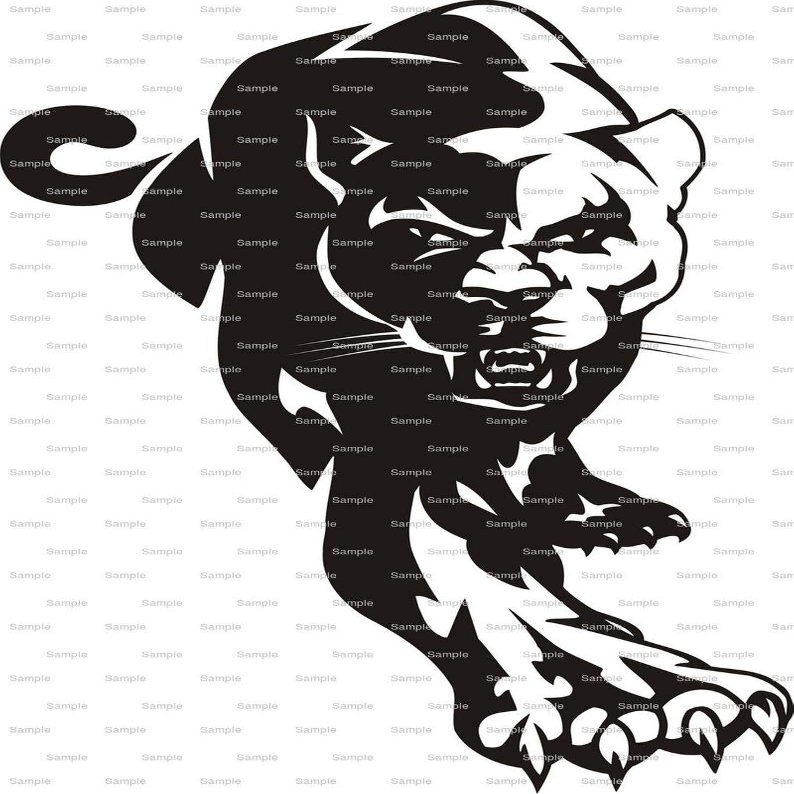 1/2 Sheet - Black Panther Mascot Birthday - D845 - 2D Edible Cake/Cupcake Party Topper