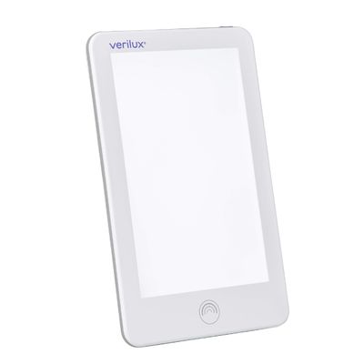 Verilux HappyLight Lumi - UV-Free LED Therapy Lamp, Bright White Light with 10,000 Lux, Adjustable Brightness, Detachable Stand, and Wall Mountable