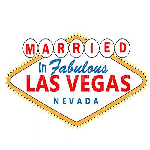 1/2 Sheet - Married in Las Vegas Casino Birthday - D24366 - 2D Edible Cake/Cupcake Party Topper - D24366