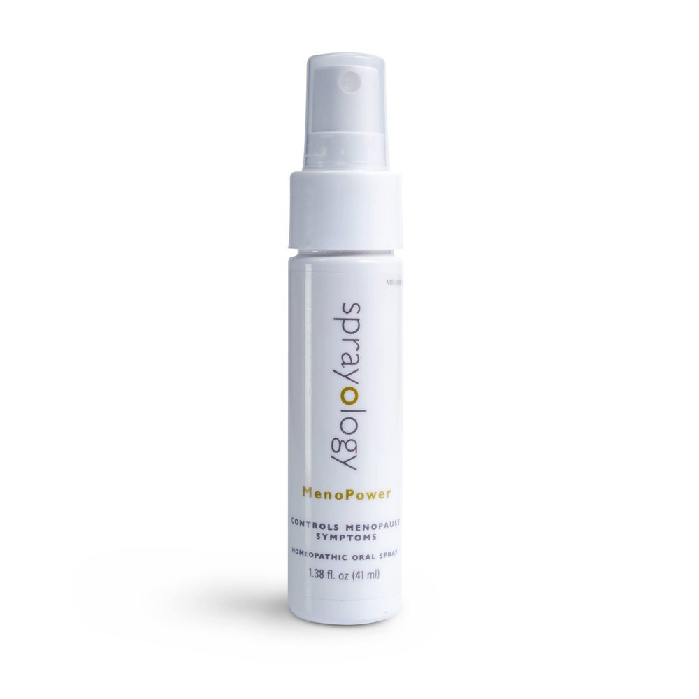Sprayology MenoPower Homeopathic Menopause Relief Spray, Natural Hot Flash & Mood Support, Fast-Acting Oral Spray for Women, Gluten-Free, Lactose-Free, Natural Homeopathic, 30-Day Supply (1.38 fl oz)
