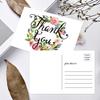 50 Thank You Postcards-Blank Thank You Note Card, Floral Watercolor Calligraphy Note Card Stationery for Wedding, Bridesmaid, Bridal or Baby Shower, Teachers, Business. view 2