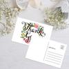 50 Thank You Postcards-Blank Thank You Note Card, Floral Watercolor Calligraphy Note Card Stationery for Wedding, Bridesmaid, Bridal or Baby Shower, Teachers, Business. view 4