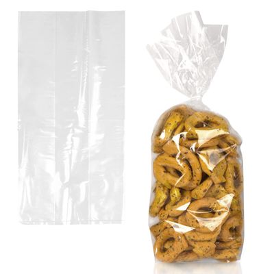 APQ Supply Clear Gusseted Poly Bags, 5 x 3 x 15 Inches. Pack of 1000 Side Gusseted Plastic Bags with Open Top. Crystal Clear Baggies for Treats. Tear-Resistant 2 Mil Polyethylene Flat Bottom Bag