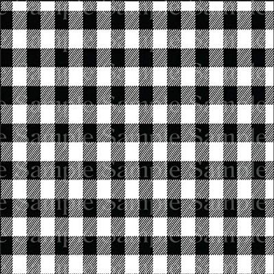 6" Round - Black & White Gingham Plaid Birthday - D24384-2D Edible Cake/Cupcake Party Topper - D24384