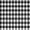 6" Round - Black & White Gingham Plaid Birthday - D24384-2D Edible Cake/Cupcake Party Topper - D24384 view 1