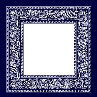 3" Round (6 Per Sheet) - Blue Bandana Birthday - D24368 - 2D Edible Cake/Cupcake Party Topper - D24368
