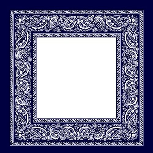 3" Round (6 Per Sheet) - Blue Bandana Birthday - D24368 - 2D Edible Cake/Cupcake Party Topper - D24368