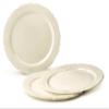 " OCCASIONS " 200 Piece set (25 Guests)-Vintage Wedding Party Disposable Plastic Plates & cutlery -25x10.25''+ 25x7.5'' +Gold Silverware+ Gold Rim Cups + Napkins (Portofino Plain Ivory) view 2