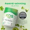 KOS Organic Super Greens Powder Erythritol Free - Plant Based Superfood Blend with Spirulina, Chlorella & Wheatgrass - USDA Certified Organic, Green Juice Smoothie - Apple Flavor - 28 Servings view 2