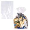 APQ Clear Gusseted Poly Bags, 8 x 3 x 15 Inches. Pack of 100 Waterproof Side Gusseted Plastic Bags with Open Top. 2 Mil Thick Flat Bottom Clear Bag for Packaging Popcorn, Cookies, Bread view 1