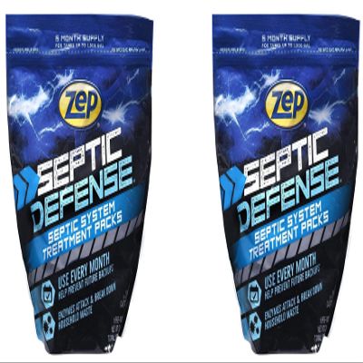 Zep Septic Defense System Treatment Dissolvable Packs - (2 Pack) 1 Year Supply - ZSTP6 - Safe for Pipes