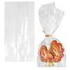 APQ Clear Gusseted Poly Bags, 4 x 2 x 8 Inches. Pack of 100 Waterproof Side Gusseted Plastic Bags with Open Top. 2 Mil Thick Flat Bottom Clear Bag for Packaging Popcorn, Cookies, Bread view 1