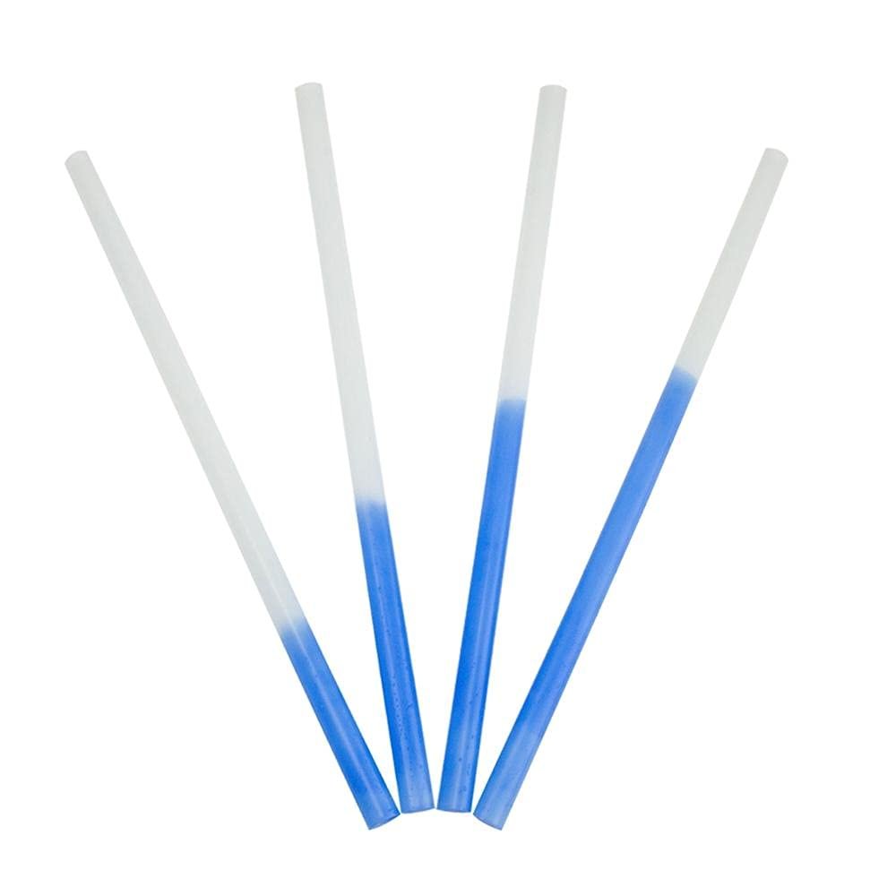 [1,000 Count] Color Changing Reusable, Disposable Plastic Straws - Changes from White to Blue - Perfect for Shakes & Smoothies! Frozen Dessert Supplies