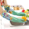 Long Arm Rubber Gloves Household Waterproof Washing up Latex Warm Lining Glove for Pond Gutter Drain view 2